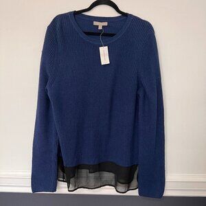 Banana Republic Faux Layered Sweater Sz XL Blue